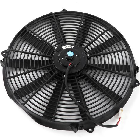 Ventilateur universel mince de 40 cm (16 pouces) avec fonction push-pull, ventilateur de refroidissement électrique, 24 V 120 W pour voiture, camion, camping-car (1/5)