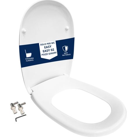 Copriwater Easy Pozzi Ginori termoindurente bianco come originale