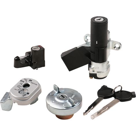 Full set of locks for fuel tank cap and ignition locks, compatible with Honda Ruckus 50 NPS50 NPS50S 2003-19 (1/4)