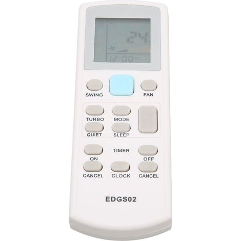 Fernbedienung für Klimaanlage mit berührungsempfindlichen Tasten und LEDs, schwarze Untertitel, Ersatz für Modell ECGS02 Weiß