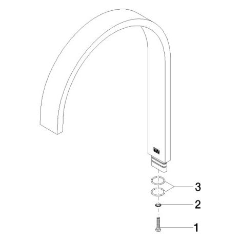 Dornbracht 90282217200-00 Bec de versement Pièces de rechange