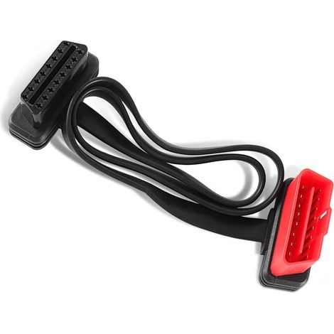 BRAVIX Câble D’Extension Auto, 0.6m Câble D'extension on-Board Diagnostics, OBD-II Câble D'extension Ultra Low Profile, 16 Broches Mâle à Femelle Diagnostics Extension Cable Diagnostic Adapter (1/4)