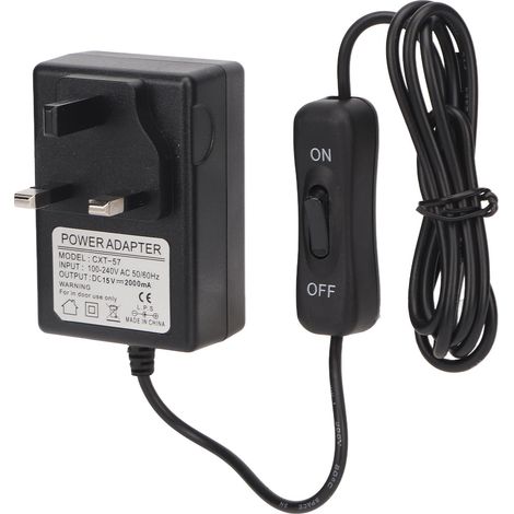 Adaptateur Secteur 15V 2000mA pour Découpeuse à Fil Chaud, Câble de Contrôle Métal/Plastique, 100‑240V UK Plug, Max 30W (1/5)