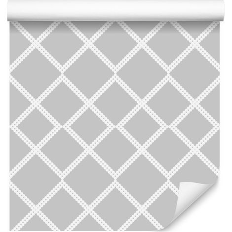 Papier peint à carreaux géométriques et modernes pour salon et chambre 50x1000 cm (1/5)