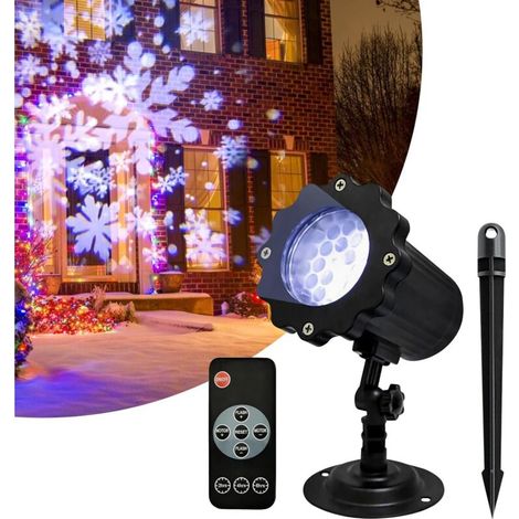 Projecteur de Noël extérieur en forme de flocons de neige, étanche IP65, projecteur LED pour l'intérieur et l'extérieur, festival, décoration