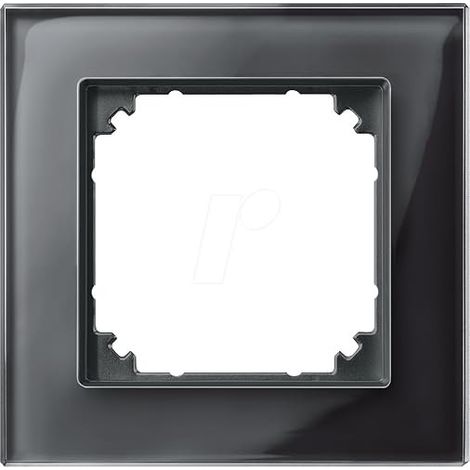 Plaque de finition Merten 489103 verre noir 9.4 cm