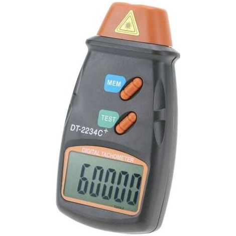Tachymètre numérique, DT-2234C + Tachymètre photo LCD sans contact Mini-testeur de tours/minute Compteur, plage tachymétrique 2.5RPM-99.999RPM (1/5)