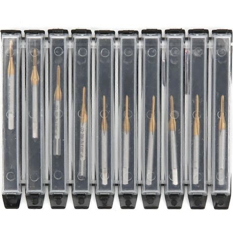 10 Stück M1,3 x 0,3 HSS Gewindebohrer, Beschichtungsmaschine, metrisches Gewinde, Titan-Handwerkzeug