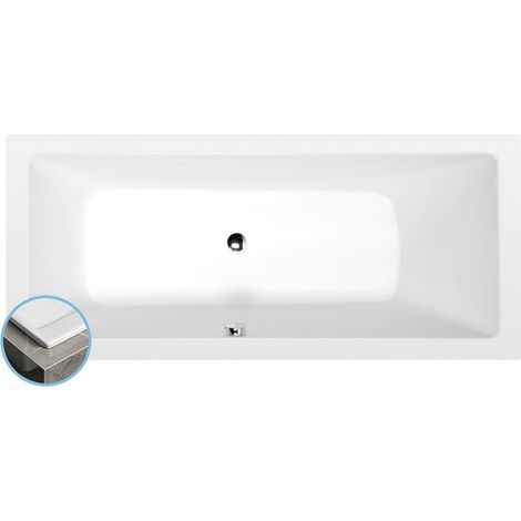 MIMOA SLIM Baignoire rectangulaire 170x75x39cm, blanc (1/4)