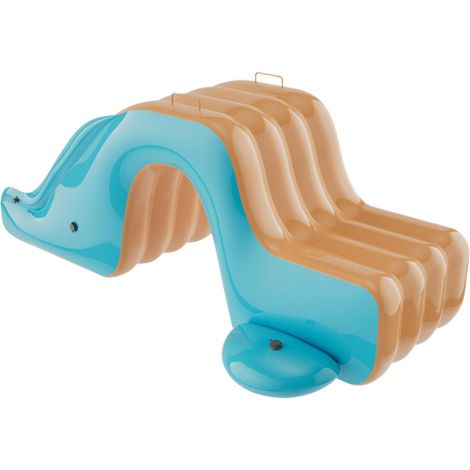 Toboggan Aquatique pour Piscine – Bassin de Sol Blow Up Toboggan - Jouet