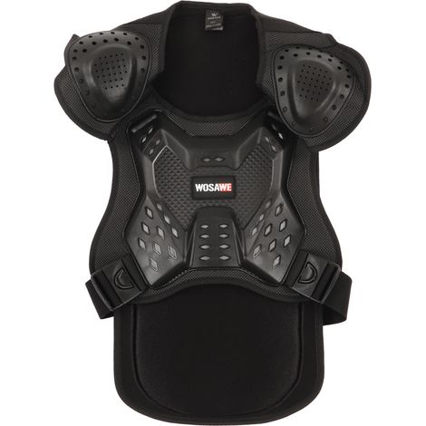 Gilet de protection intégrale pour adulte (poitrine et colonne vertébrale) - Taille M - Noir (1/5)