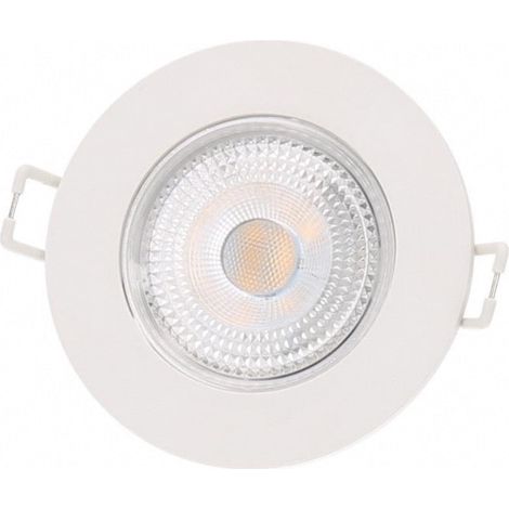 Silamp – Spot LED encastrable étanche rond 5W – Lumens 500 – Indice de protection IP65 – Pour installation plafond – Blanc neutre 4000K à 5500K