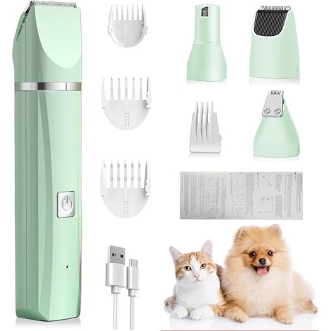 4-in-1 Akku-Hundetrimmer-Serie – Professioneller Haustiertrimmer – Für dickes Fell – Sichere Diamant-Krallenfeile (1/5)