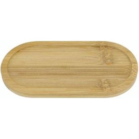 Cleafe - Vassoio Multiuso In Bambù Decorativo Organizer Ovale Per Cucina Bagno 17.5x9cm 10851 - (1/5)