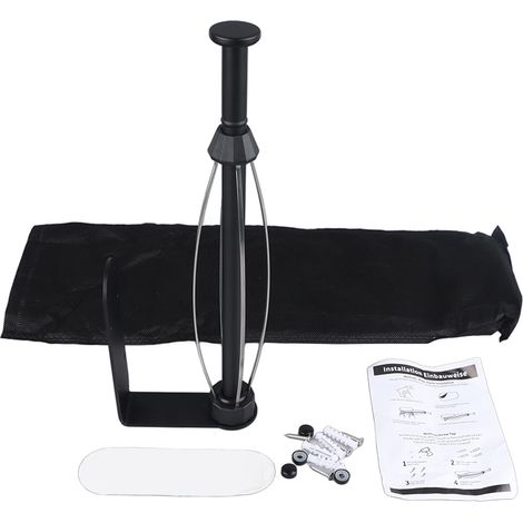 Porte-essuie-tout adhésif sans perçage, support rouleau papier cuisine salle de bain, design amorti (1/5)