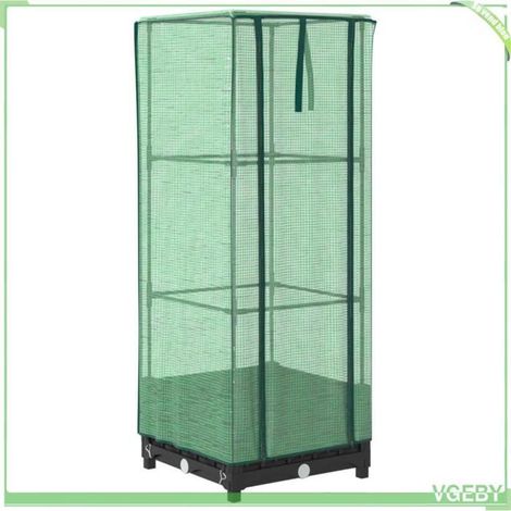 Jardinière surélevée avec housse - FAFEICY - 4015809 - aspect rotin - 40x40x123 cm - housse résistante à l'eau (1/5)