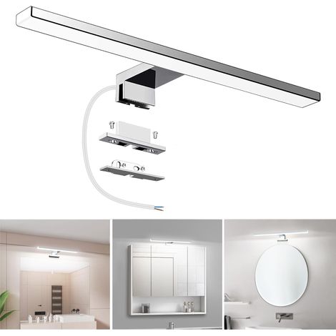 Lampe de miroir LED, lampe de miroir de salle de bain blanc neutre 4000 K, étanche et sans scintillement, lumière d'armoire pour miroirs, 30 cm (1/5)