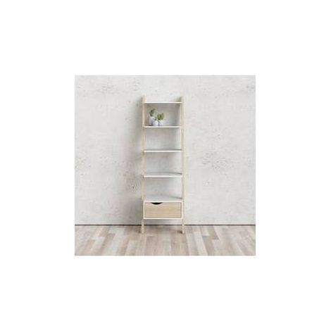 KIT LIBRERIA 4 RIPIANI + 1 CASSETTO 55X48X180 OSLO
