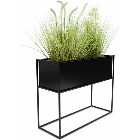 Support à fleurs sur pied, boîte noire, 50 cm (1/5)
