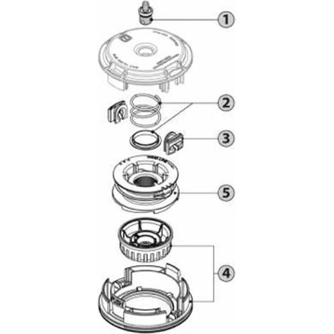 Kit de cabeza desbrozadora Tecomec Easy Work. Anillo + muelle