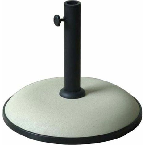 Runde Betonschirmbasis - MARBUENO SUMMER - 41,5x35 cm - 15 kg - Weiß - Kompatibel Ø30/35/38 mm (1/5)