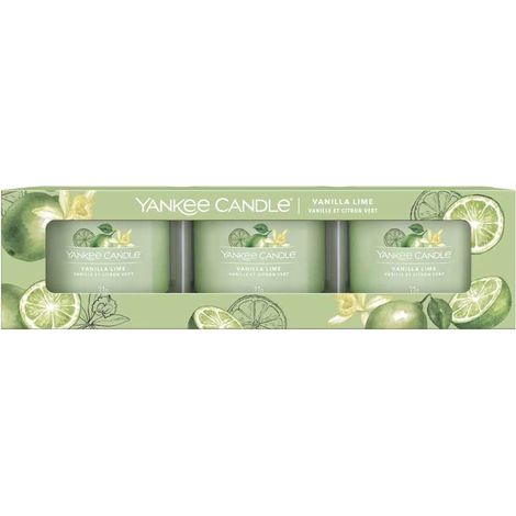 Coffret de 3 mini bougies Yankee Candle vanille-citron vert de 37 g