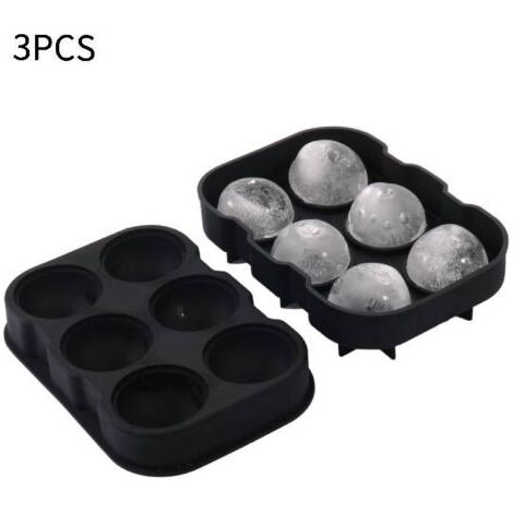 Ensemble de 3 moules à glaçons en silicone – Moule à glaçons avec couvercle – Moules à glaçons sphériques en silicone sans BPA – Moules à glaçons ronds en silicone – Machine à glaçons sphériques – Noi (1/5)