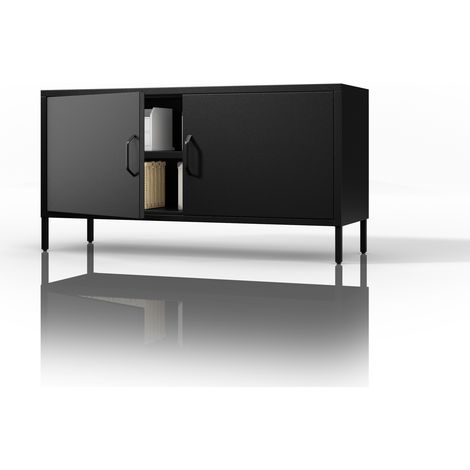 Meuble TV métallique noir ROSA Modern