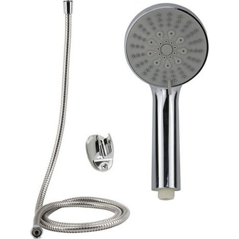 Cleafe - Kit Doccetta Bagno Doccino Tondo Soffione Doccia Con Laccio 1,8mt Staffa 69043 - (1/3)
