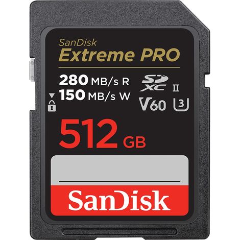 Carte SD SANDISK Extreme Pro UHS-II V60 512GB