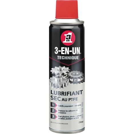 Wd40 Company – Graisse lithium 3-en-1 technique 250 ml – Lubrifiant sec au PTFE – Anti-adhérent pour serrures et mécanismes – Faible coefficient de friction