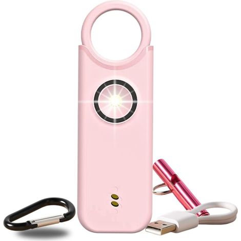 Alarme personnelle - Son puissant de 135 dB et lumière clignotante - Alarme de sécurité personnelle - Équipement de protection individuelle - Signal d'urgence - Alarme pour personnes âgées - Alarme de (1/5)