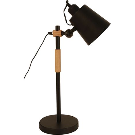 Lampe de bureau LED, lampe de table protectrice pour les yeux, lampe de lecture pour bureau ou étude, angle réglable, basse consommation, prise CN, noire (1/5)
