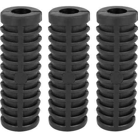 3pcs Caoutchouc, Diamètre 12mm et 14mm, Noir, Universel pour Moto (1/4)