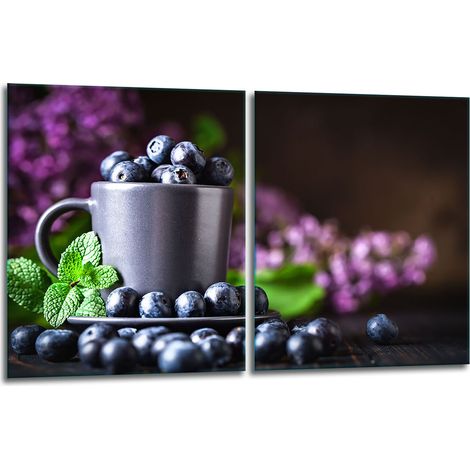 2x Glas-Schutzplatte für Herd 40x52 Obst (1/5)