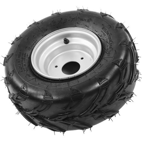 Pneu 16 x 8,7 pouces à montage intégré, résistant aux vibrations, pour VTT, UTV et karting, pneus lourds avec moyeu. (1/5)
