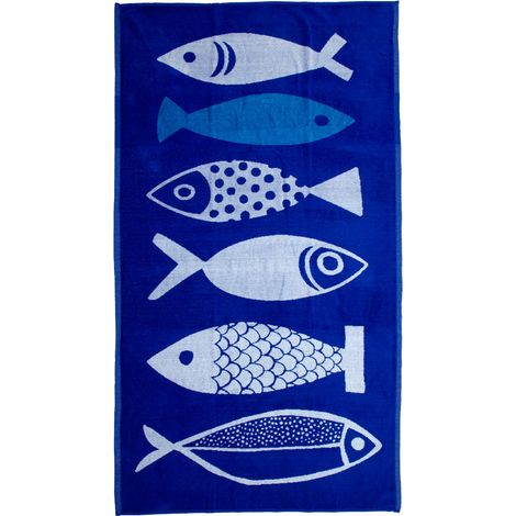 Telo Mare Jacquard Spugna Asciugamano Spiaggia Disegno Lipari (1/4)