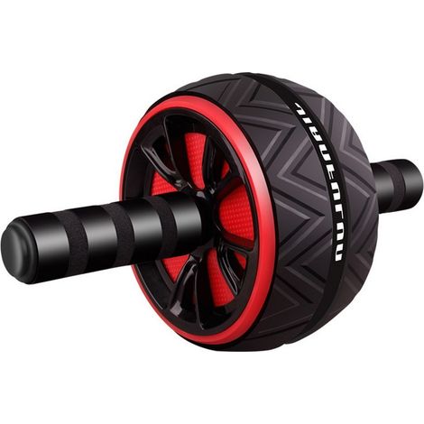 Rouleau Ab - Roue D Exercice Pour Abdominaux Et Muscles Du Dos - Tube Acier 1 2 Mm - Roulement Silencieux - Pour Home Gym Et Salle De Sport - 1 Unite