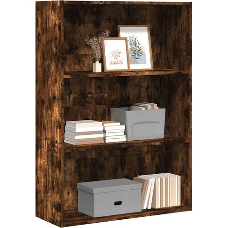 Bücherregal Räuchereiche 80x30x114 cm Holzwerkstoff