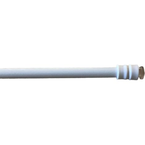 Secodir – Tringle à rideau extensible autobloquante 25-40 cm – Fixation ventouses – Aluminium laqué blanc – Pour fenêtres à angle droit (1/4)