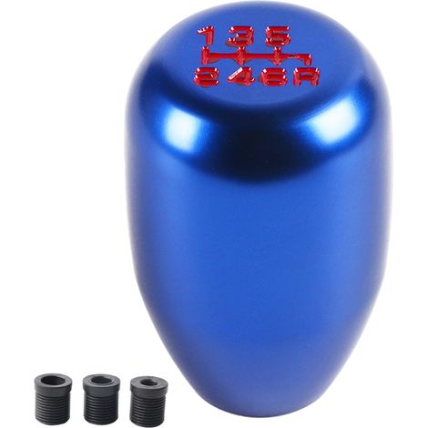 Pommeau de vitesse universel pour voiture - 6 vitesses, couleur bleue (1/5)