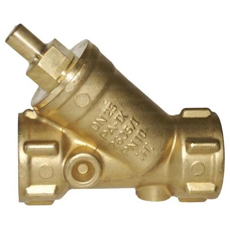 Seppelfricke SEPP DIN-Basis Rückflussverhinderer Schrägsitzform, ohne Entleerung, Rp1 1/2 (DN40), Messing Typ 1551, 0201033