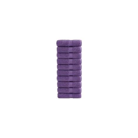 SOLUND Asciugamani da bagno di qualità premium, confezione da 10, viola, 30 x 30 cm, 600 g/m² - Crezuo (1/4)