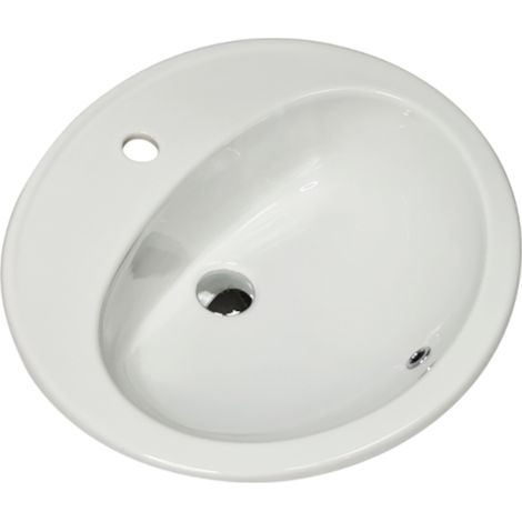 Lavabo Donatello New incasso cm. 57x49 bianco lucido (1/2)