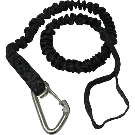 Bungee Dockline Mooring Rope with Stainless Steel Hook 1M (Polyester Marine Boat Docking Line)