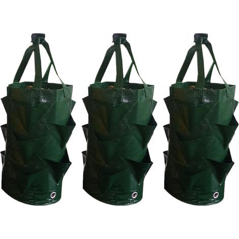 Pflanzsäcke – Gemüsepflanzsäcke  10-Liter-Balkontöpfe für Tomaten, ideal für Hobbygärtner, Stadtbewohner, Bio-Gärtner, Balkon und Terrasse (1/4)