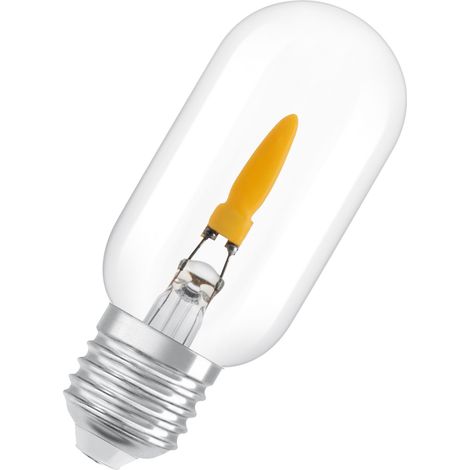 OSRAM Lampe LED  à effet de flamme transparente, 1800 K, blanc chaud confort, 20 lm, 1 W, 4,5 cm Ø, verre sans plomb (1/4)