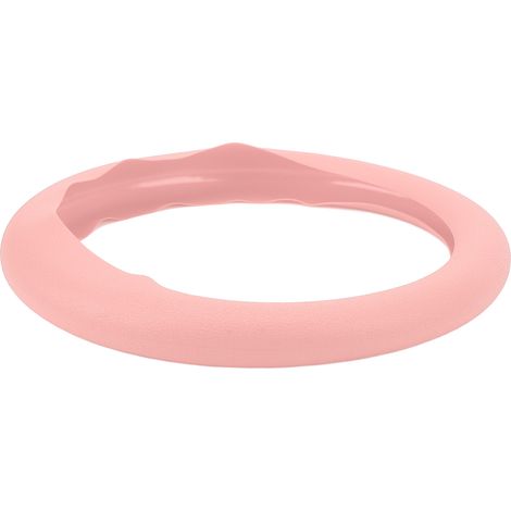 Housse de volant en silicone antidérapante, lavable et résistante à la transpiration, protection universelle pour volant, accessoire intérieur rose (1/5)