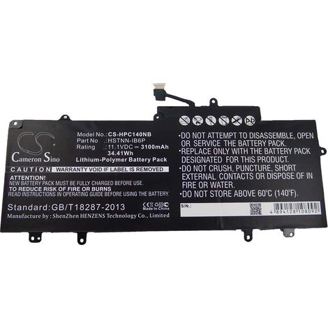 vhbw Akku kompatibel mit HP Chromebook 14 G3(L2G62UC), 14 G3(L8A20ES), 14 G3(L4Q46PA), 14 G3(L3Q05EA) Notebook (3100 mAh, 11,1 V, Li-Polymer)