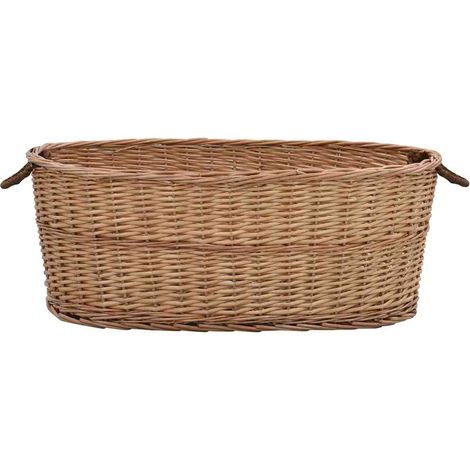 Maison Exclusive - Cesta per Legna con Maniglie 88x57x34cm Salice Naturale (1/5)